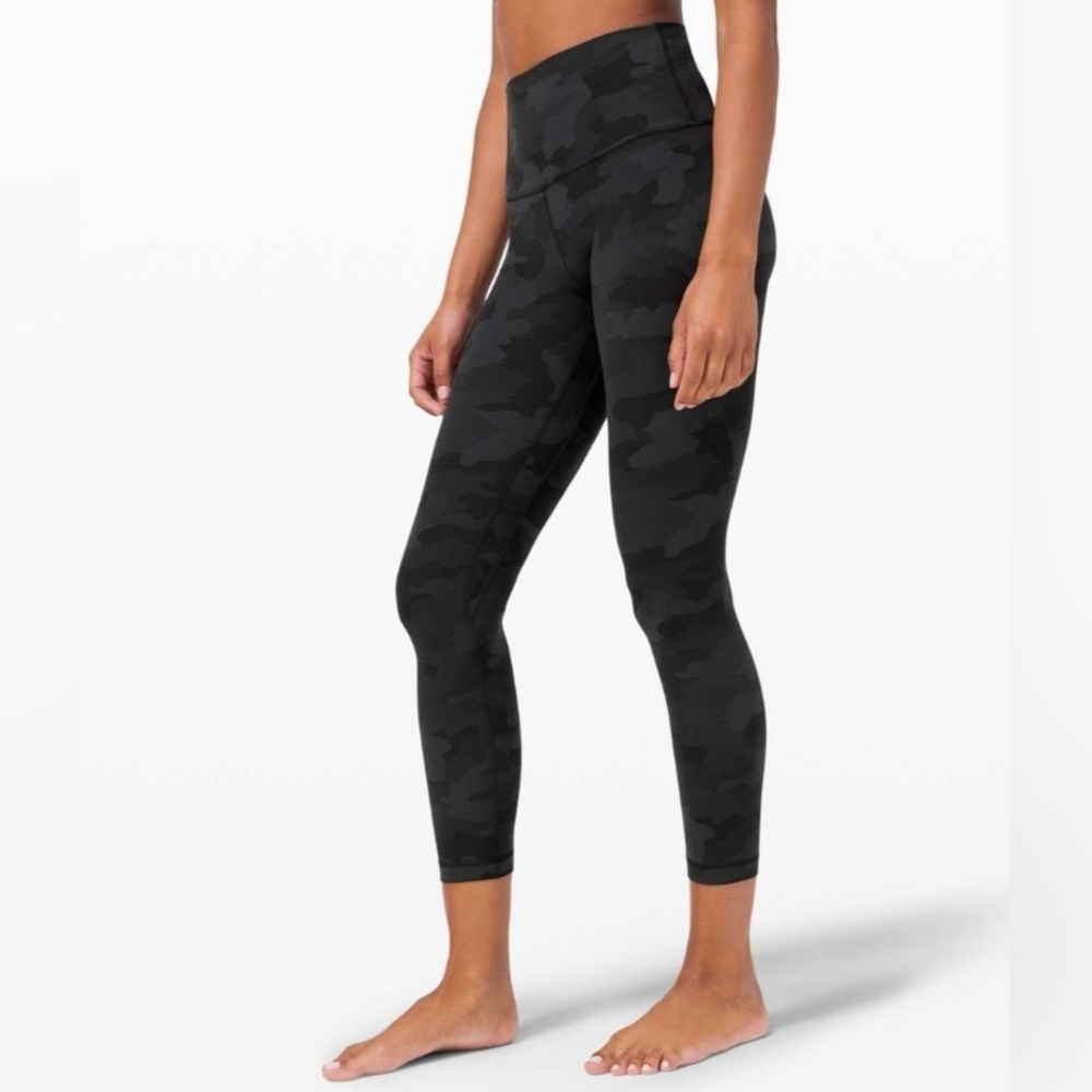 Lululemon 6 Align Pant II 25" Heritage 365 Camo Coal Multi High-Waisted Black